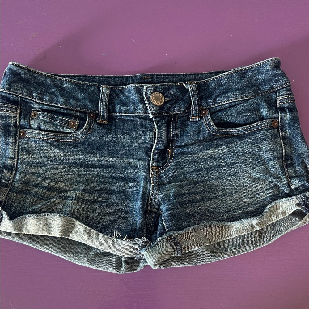 American Eagle Outfitters Dark Blue Jean Shorts